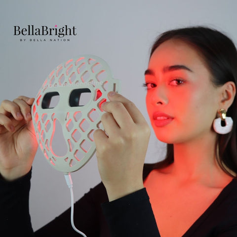 BellaBright LED Light Therapy Face Mask: Anti-Ageing, Helps with Acne, Boosts Collagen